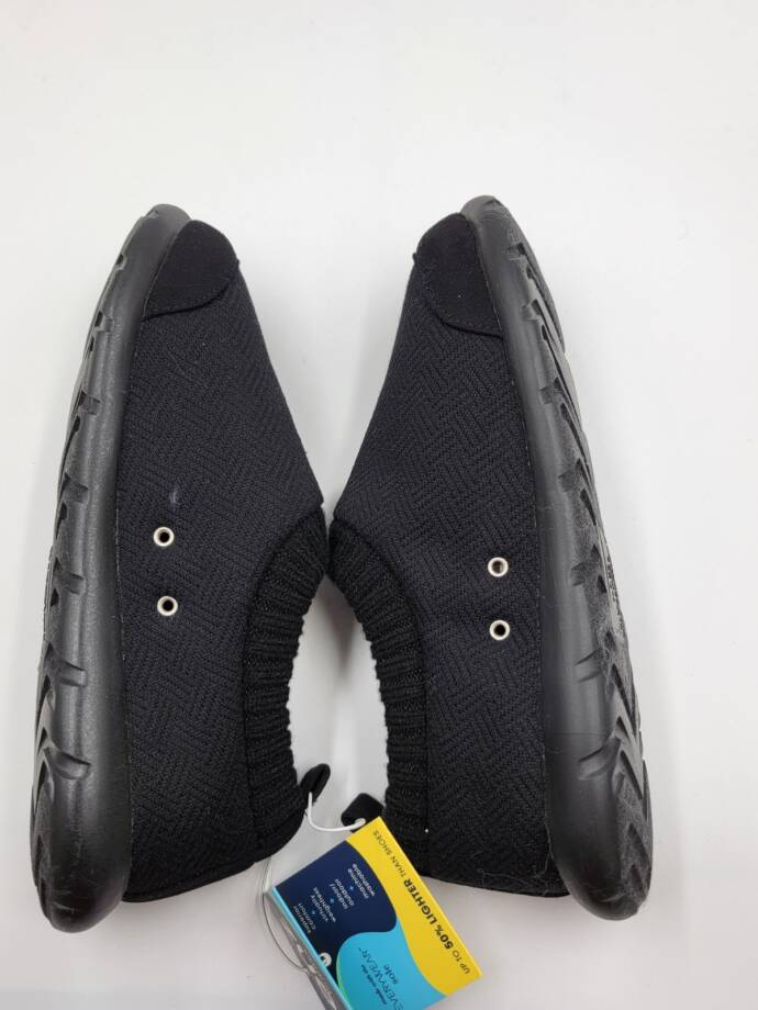 isotoner Microterry Lined Knit Zenz Sock Bootie Slipper Women's 9 Black Slip On