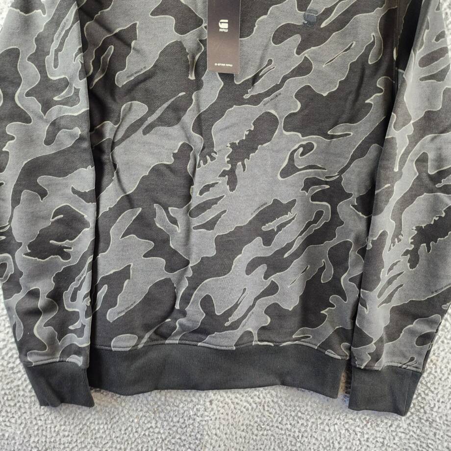 G-STAR RAW Island Camo Fleece Sweatshirt Men's M Cloack Island Crewneck Pullover