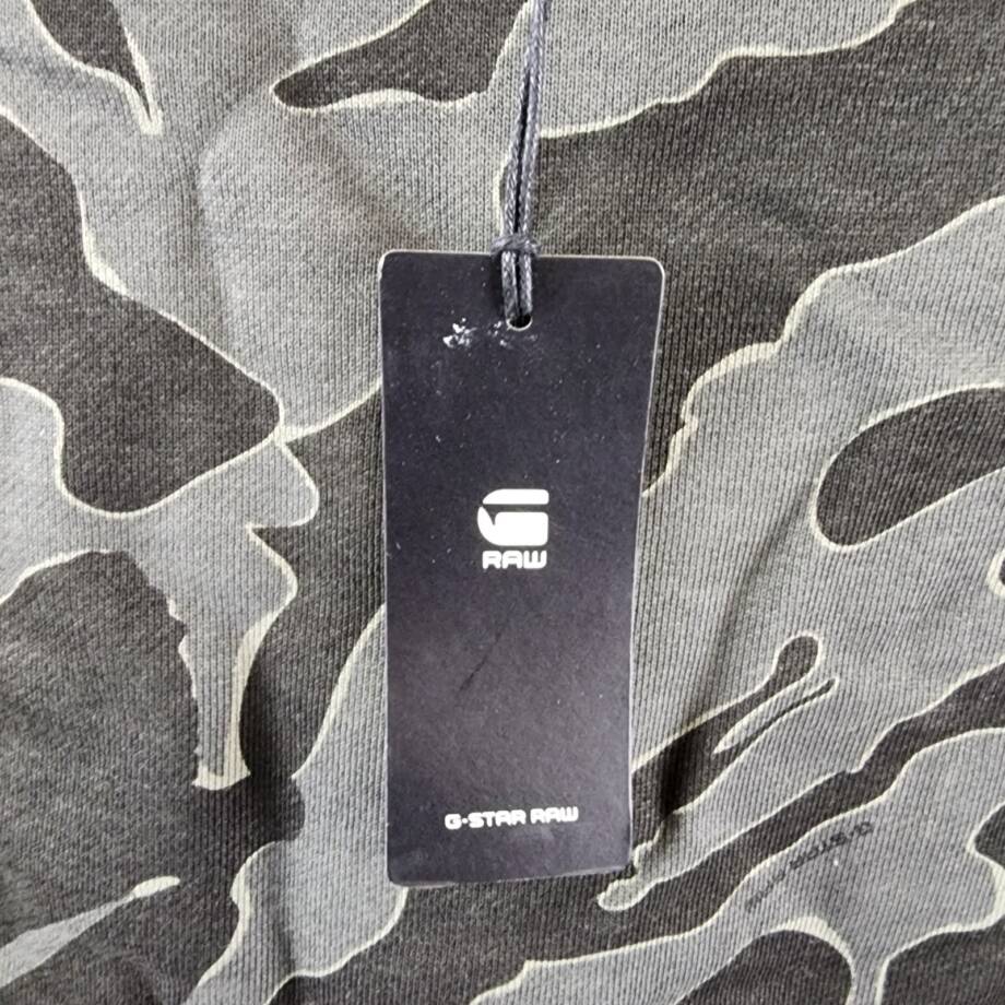 G-STAR RAW Island Camo Fleece Sweatshirt Men's M Cloack Island Crewneck Pullover