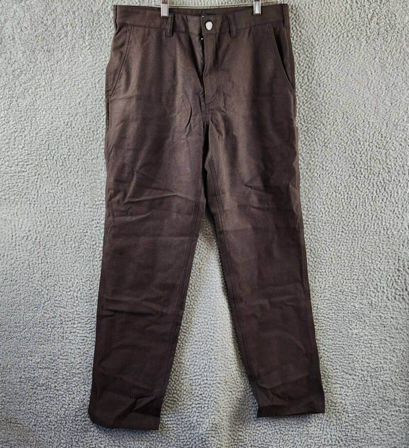 Theory Carpenter Pants Men's 33 Hickory Melange Side Pockets Button Zip Closure