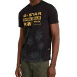 G-Star Raw Palm Originals Regular-Fit Logo Graphic T-Shirt Mens L Black Pullover