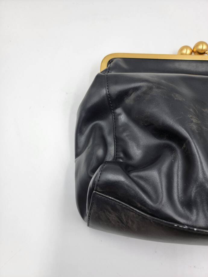 Circus by Sam Edelman Kisslock Clutch Bag Women's Black/Gold Chain Strap