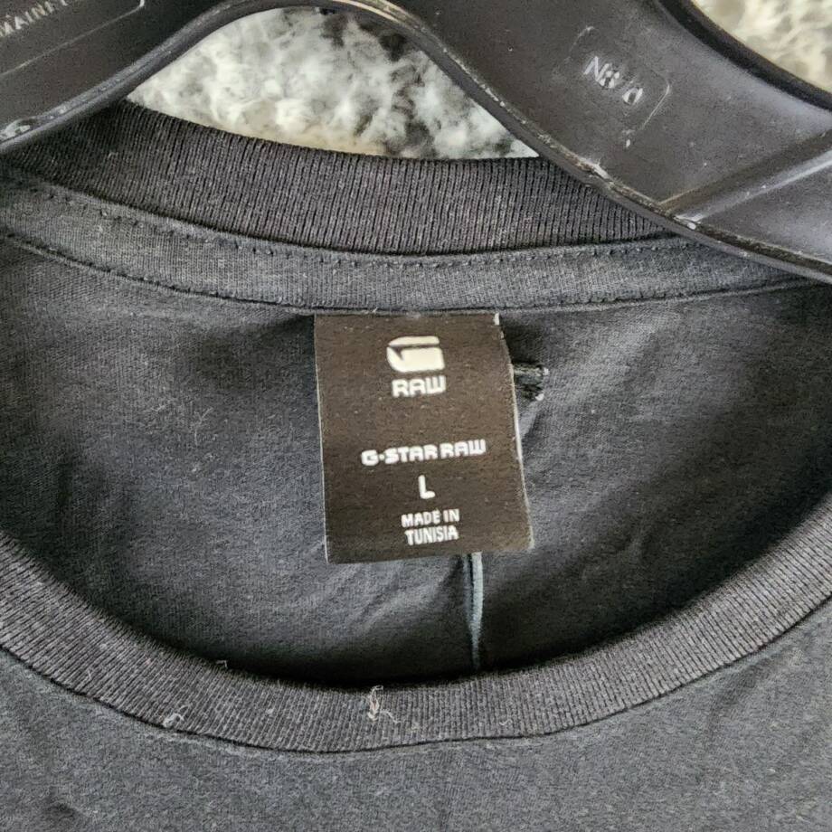 G-Star Raw Palm Originals Regular-Fit Logo Graphic T-Shirt Mens L Black Pullover