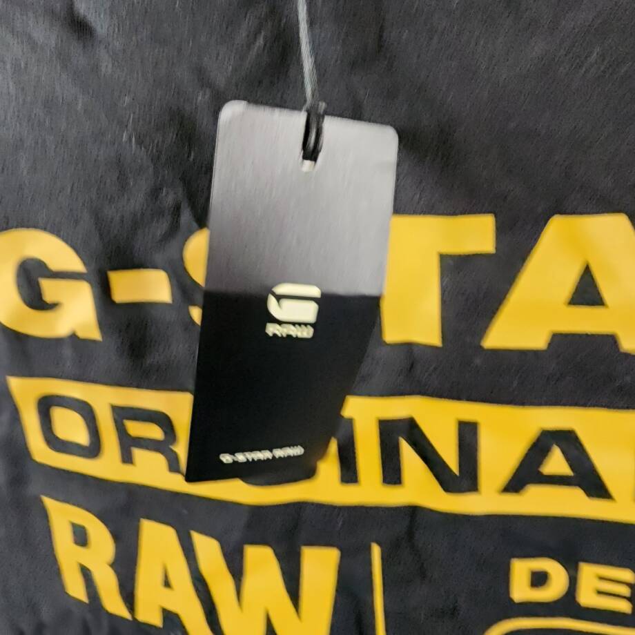 G-Star Raw Palm Originals Regular-Fit Logo Graphic T-Shirt Mens L Black Pullover