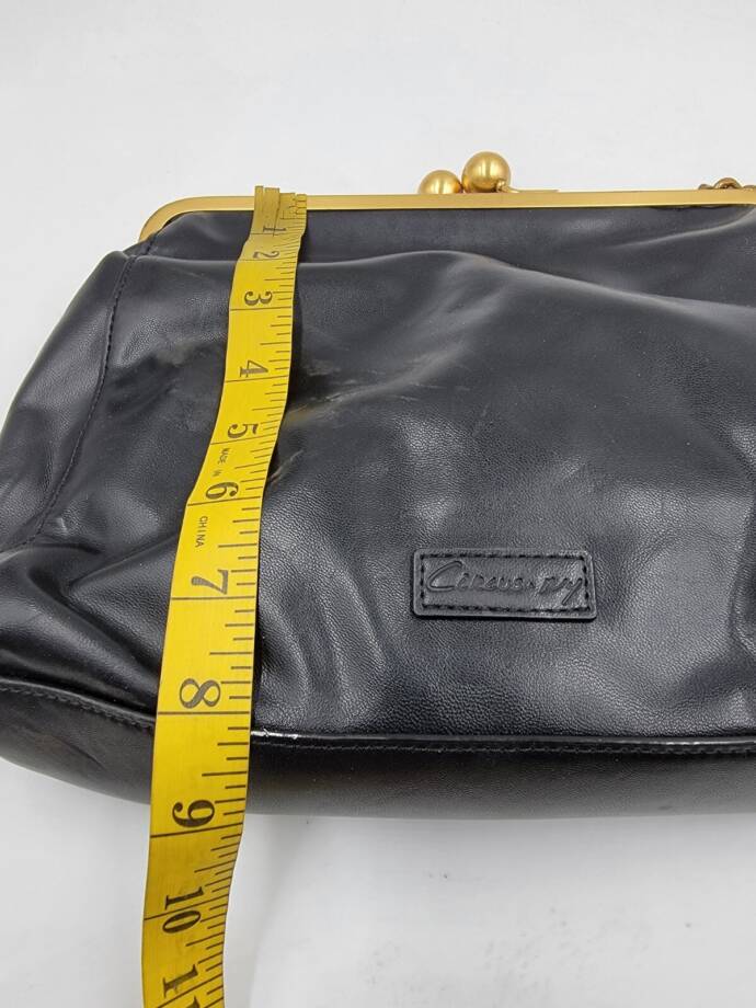 Circus by Sam Edelman Kisslock Clutch Bag Women's Black/Gold Chain Strap