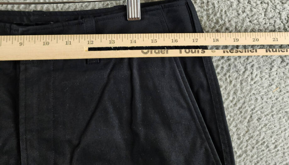 Theory Straight Twill Cargo Pants Men's 32 Black Side Pockets Button Zip Closure