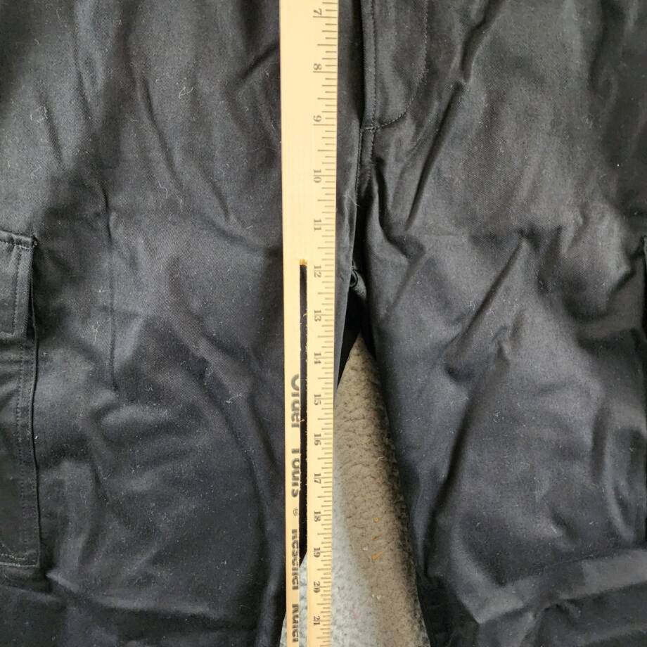 Theory Straight Twill Cargo Pants Men's 32 Black Side Pockets Button Zip Closure