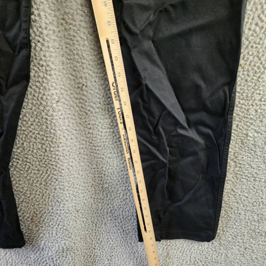 Theory Straight Twill Cargo Pants Men's 32 Black Side Pockets Button Zip Closure