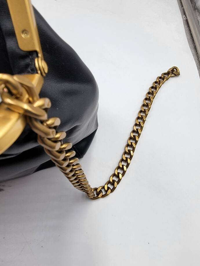 Circus by Sam Edelman Kisslock Clutch Bag Women's Black/Gold Chain Strap