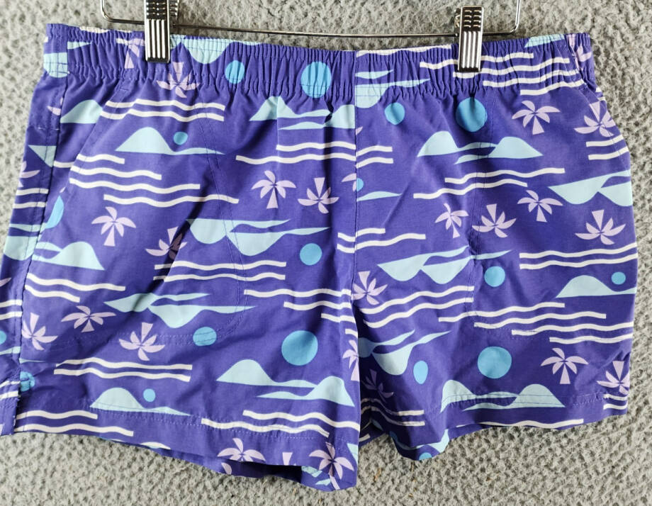 Columbia Sandy River II Printed Mid-Rise Shorts Women's M Purple Lotus Pull On
