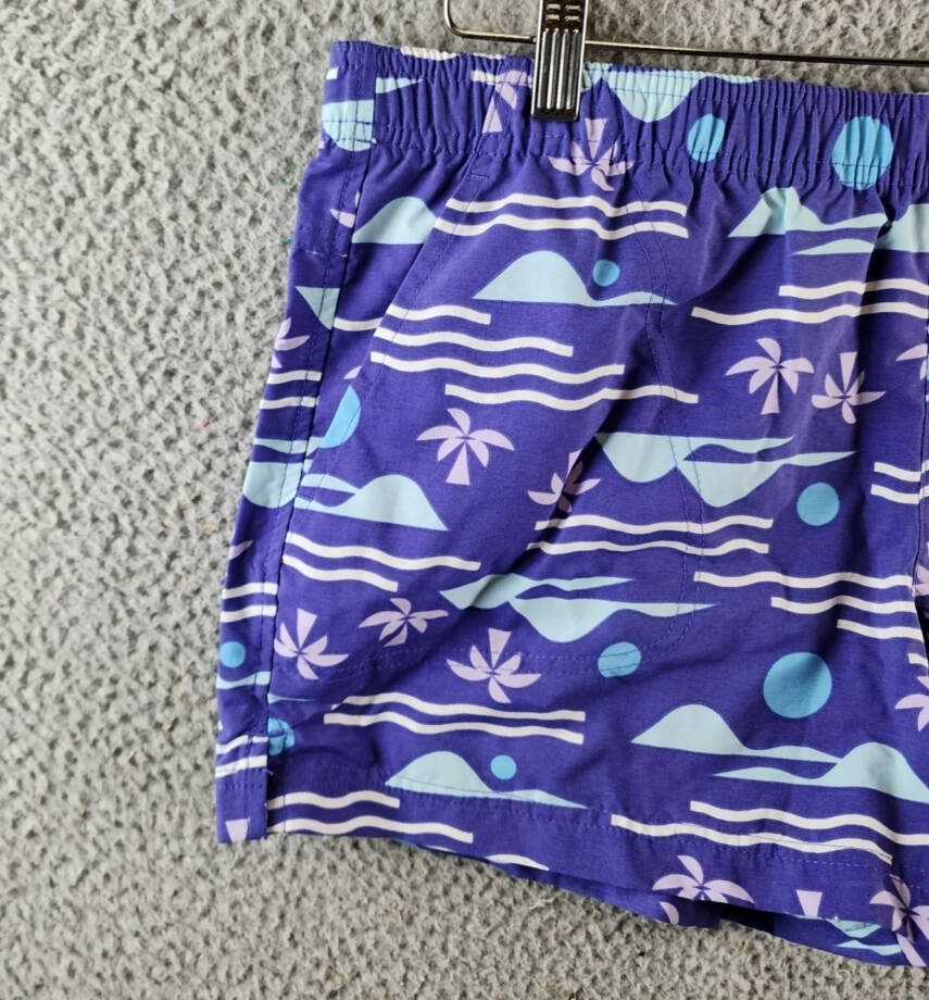 Columbia Sandy River II Printed Mid-Rise Shorts Women's M Purple Lotus Pull On