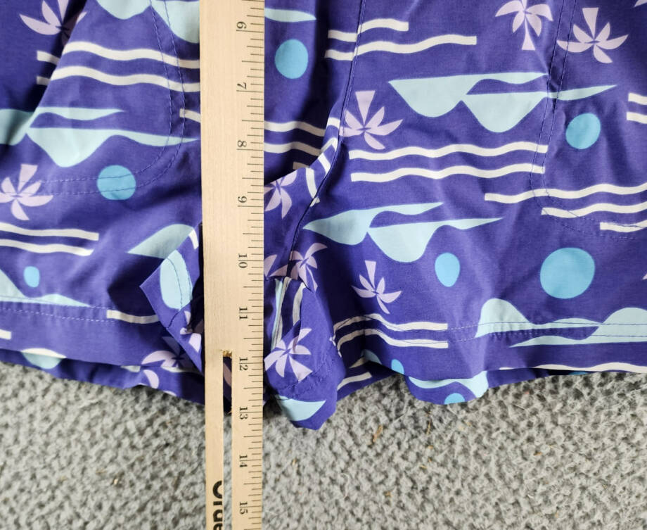 Columbia Sandy River II Printed Mid-Rise Shorts Women's M Purple Lotus Pull On