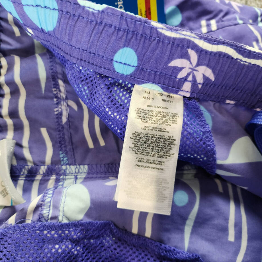 Columbia Sandy River II Printed Mid-Rise Shorts Women's M Purple Lotus Pull On