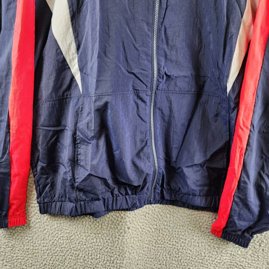 Reebok Back Vector Colorblock Track Jacket Women's 2X/18-20W Navy Multi Full Zip