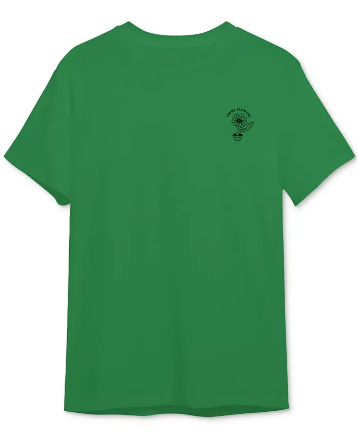 Gildan Live a Joyful Life Graphic Crewneck T-Shirt Women's L Green Short Sleeve
