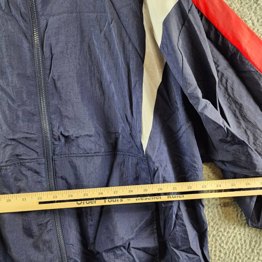 Reebok Back Vector Colorblock Track Jacket Women's 2X/18-20W Navy Multi Full Zip