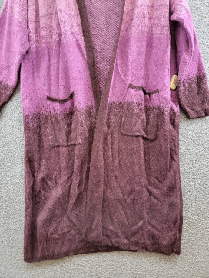 Jessica Simpson Trendy Plus Size Carmine Long Cardigan Women's 3X Winestasting