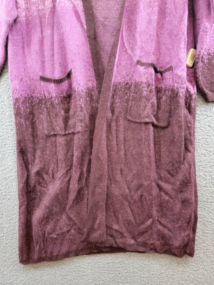 Jessica Simpson Trendy Plus Size Carmine Long Cardigan Women's 3X Winestasting