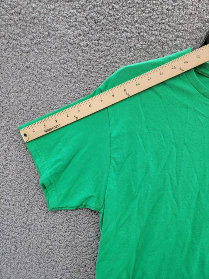 Gildan Live a Joyful Life Graphic Crewneck T-Shirt Women's L Green Short Sleeve