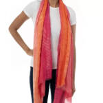 I.N.C. International Concepts Ombré Metallic Scarf Women's One Size Sunset