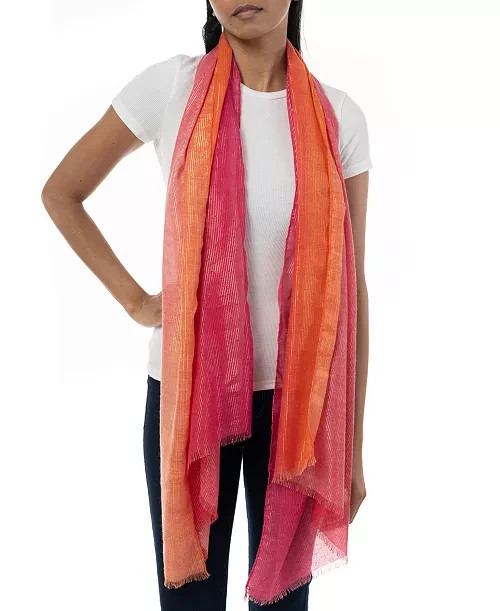 I.N.C. International Concepts Ombré Metallic Scarf Women's One Size Sunset