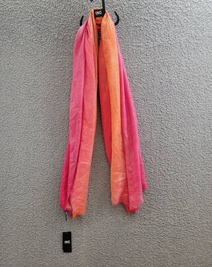 I.N.C. International Concepts Ombré Metallic Scarf Women's One Size Sunset