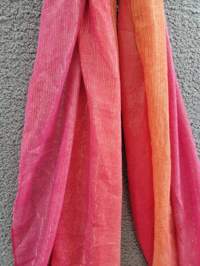 I.N.C. International Concepts Ombré Metallic Scarf Women's One Size Sunset