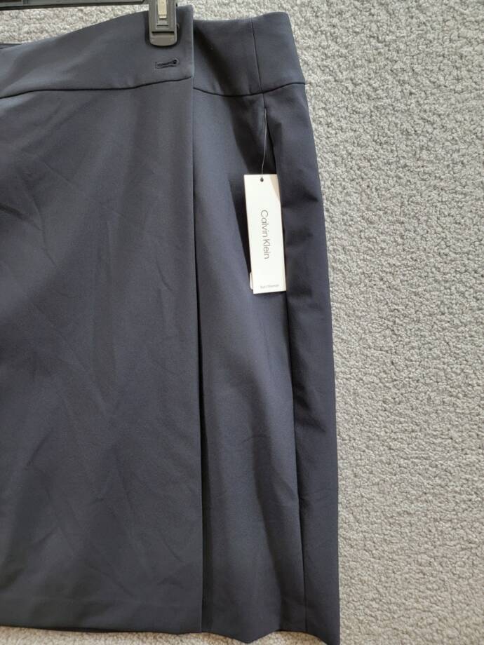 Calvin Klein Plus Size Infinite Stretch Button-Waist Overlap Skirt Women's 22W