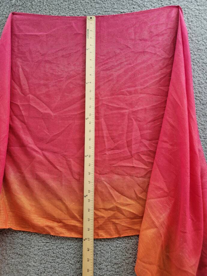 I.N.C. International Concepts Ombré Metallic Scarf Women's One Size Sunset