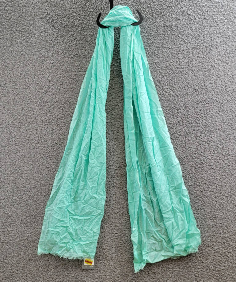 On 34th Soft Sheen Fringe-Trim Scarf Women's One Size Turquoise