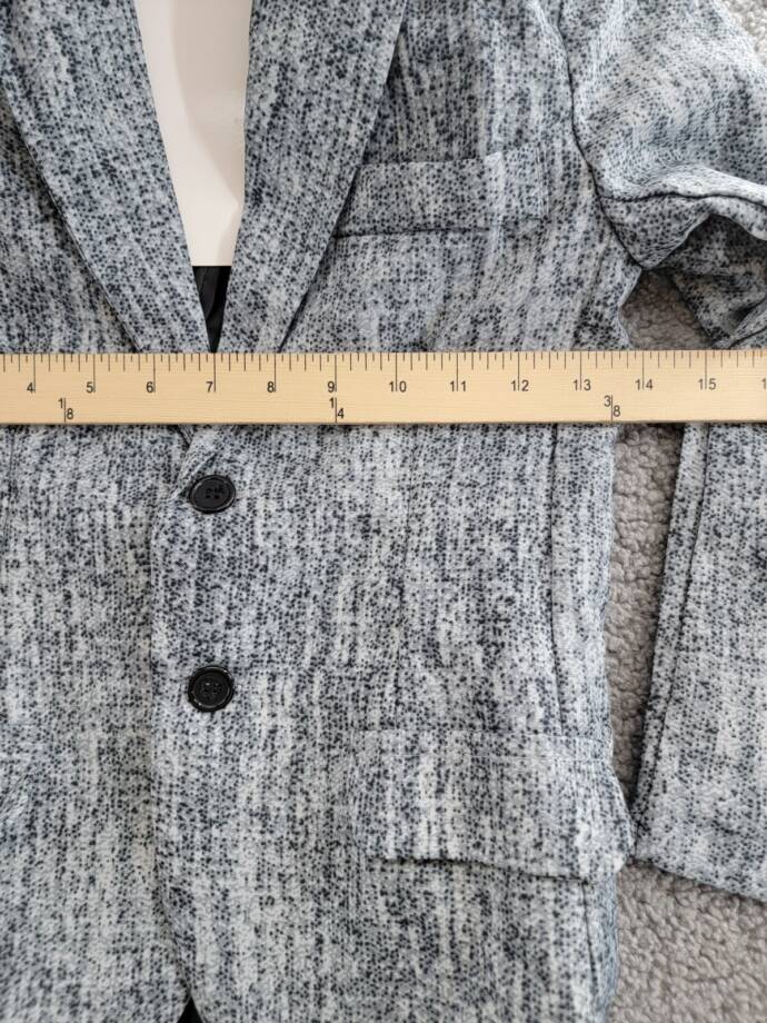 Suitmeister 20's Gangster Jacket Boys - Grey Long Sleeve Button Front Closure M