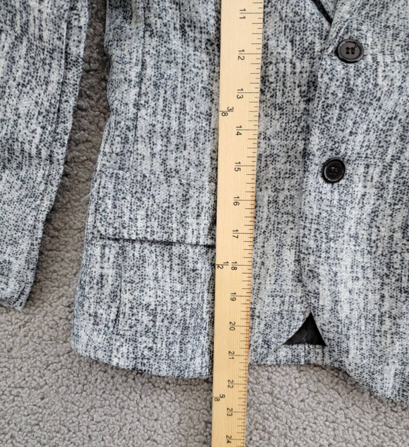 Suitmeister 20's Gangster Jacket Boys - Grey Long Sleeve Button Front Closure M