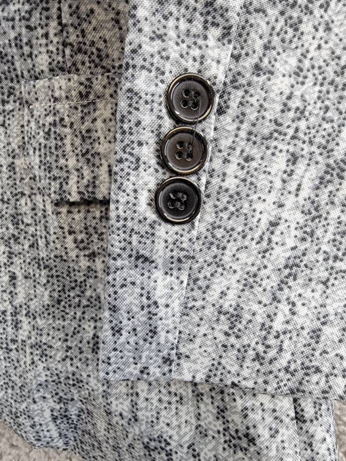 Suitmeister 20's Gangster Jacket Boys - Grey Long Sleeve Button Front Closure M