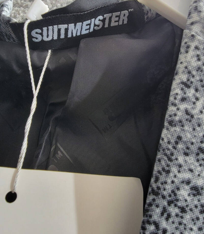 Suitmeister 20's Gangster Jacket Boys - Grey Long Sleeve Button Front Closure M