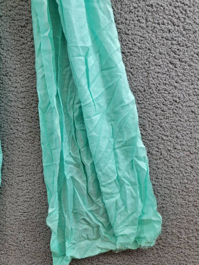 On 34th Soft Sheen Fringe-Trim Scarf Women's One Size Turquoise