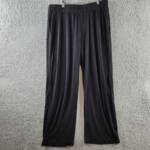 NY Collection Plus Matte Jersey Office Wear Wide Leg Pants Women's 1X Black
