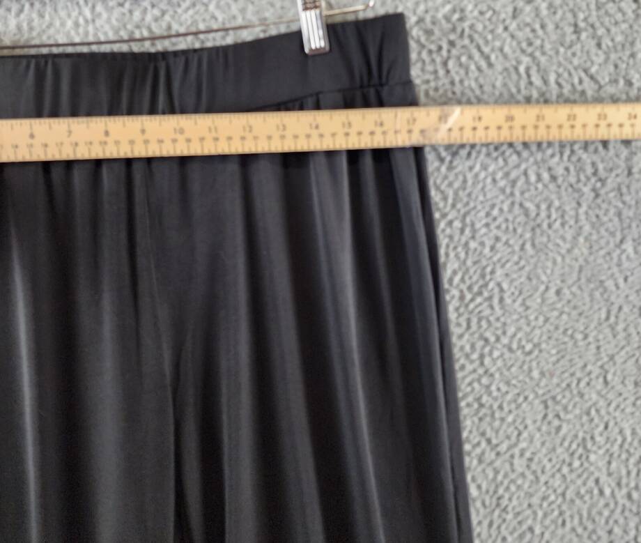 NY Collection Plus Matte Jersey Office Wear Wide Leg Pants Women's 1X Black