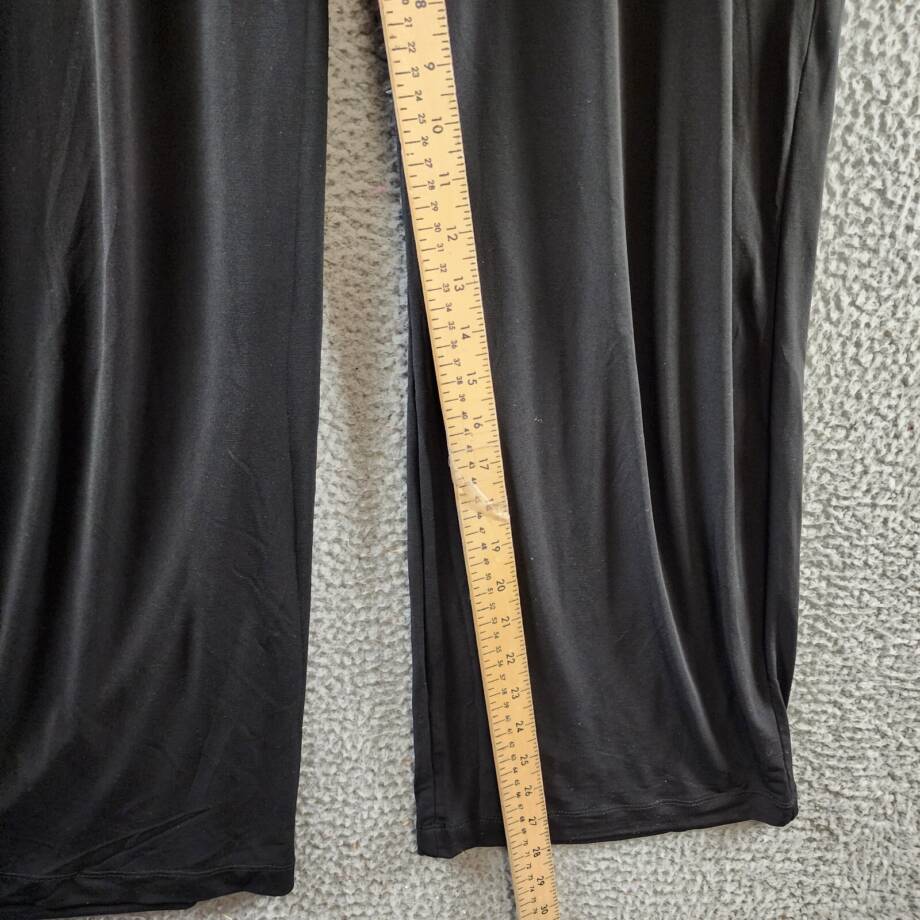 NY Collection Plus Matte Jersey Office Wear Wide Leg Pants Women's 1X Black