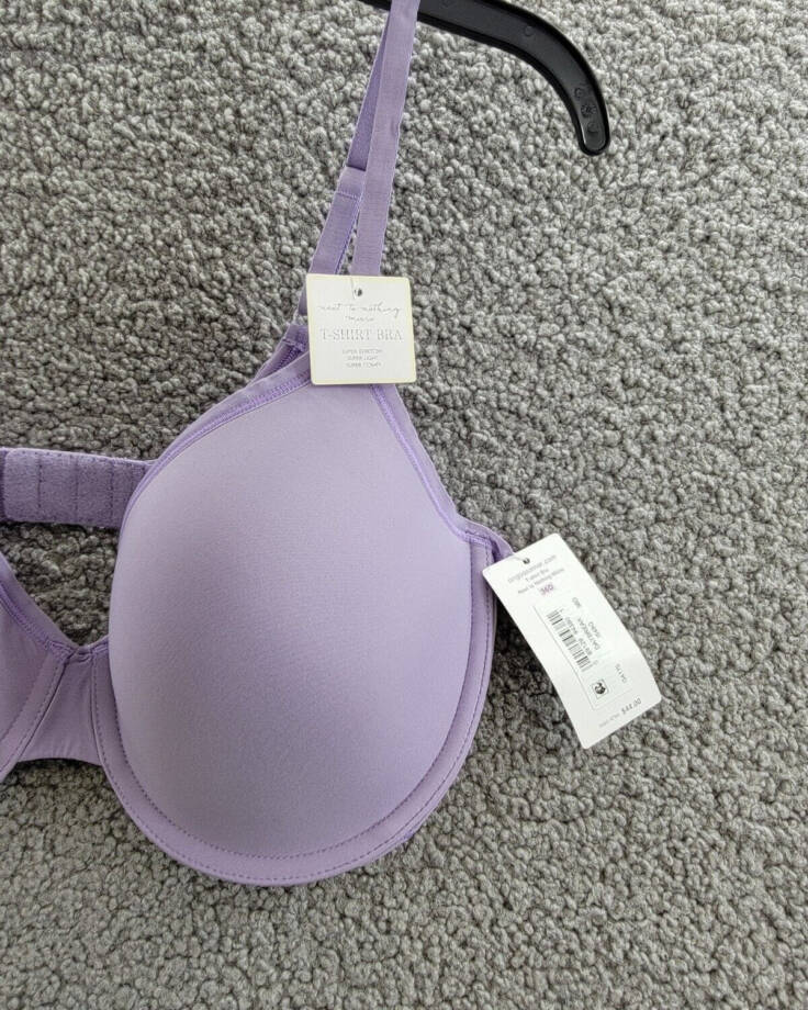 On Gossamer Next to Nothing Micro T-Shirt Underwire Bra Women's 36D Daybreak