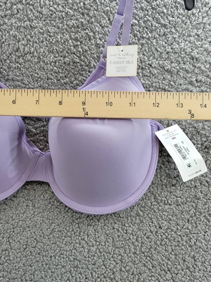 On Gossamer Next to Nothing Micro T-Shirt Underwire Bra Women's 36D Daybreak