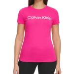 Calvin Klein Logo Graphic Short-Sleeve Top Women's XS Electric Pink Crew Neck