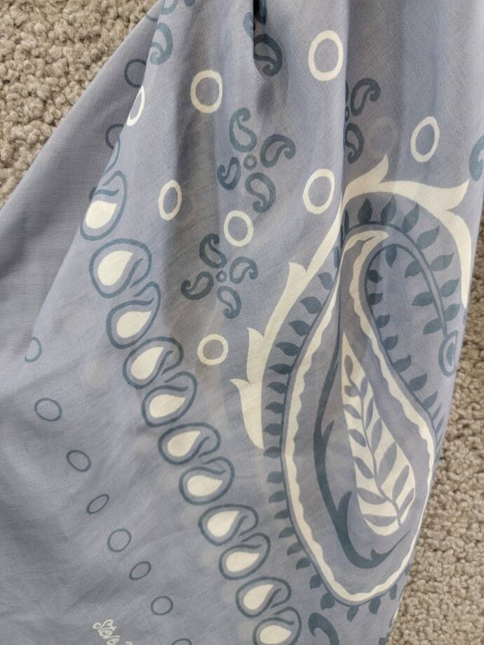 Steve Madden Oversized Paisley Scarf Women's OSFM Denim Printed