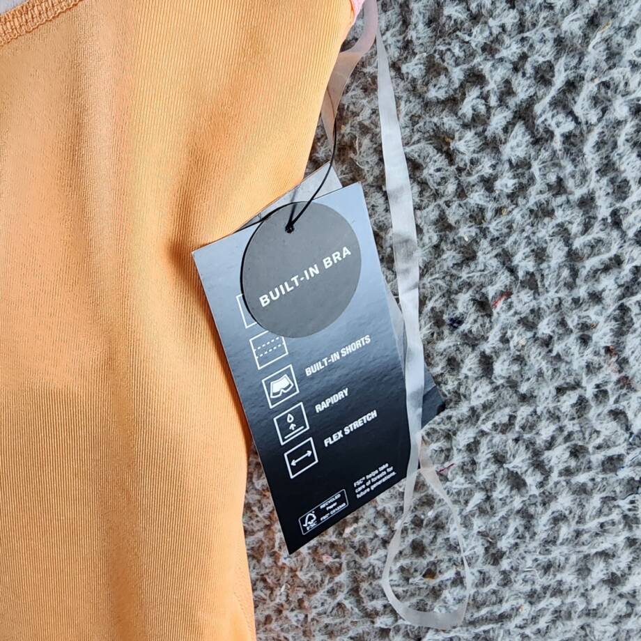 ID Ideology Colorblocked Performance Dress Women's S Melon Sorbet Multi Pullover
