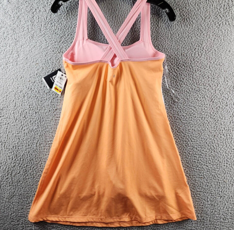 ID Ideology Colorblocked Performance Dress Women's S Melon Sorbet Multi Pullover