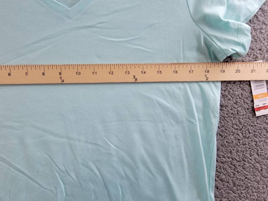 Hue Solid V-Neck Pajama T-Shirt Women's Small Plume Short Sleeve Pullover