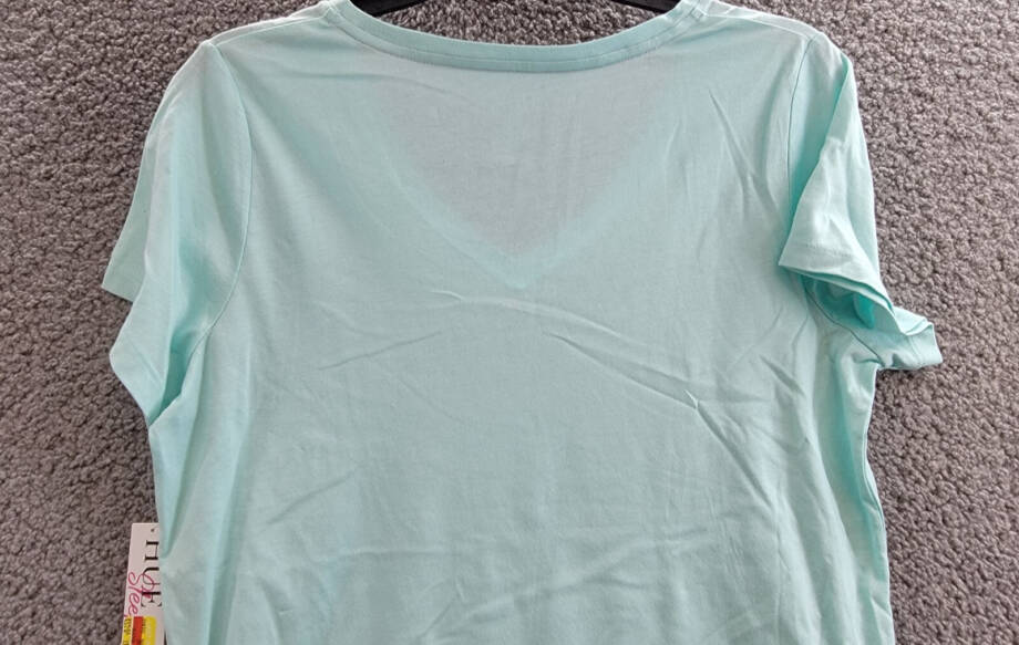 Hue Solid V-Neck Pajama T-Shirt Women's Small Plume Short Sleeve Pullover