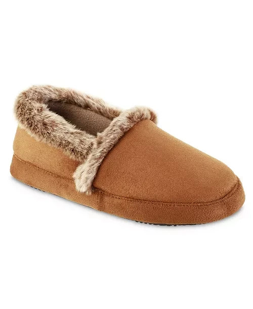Isotoner Signature A-Line Eco Comfort Slippers Women's L 8-9 Cognac Slip On