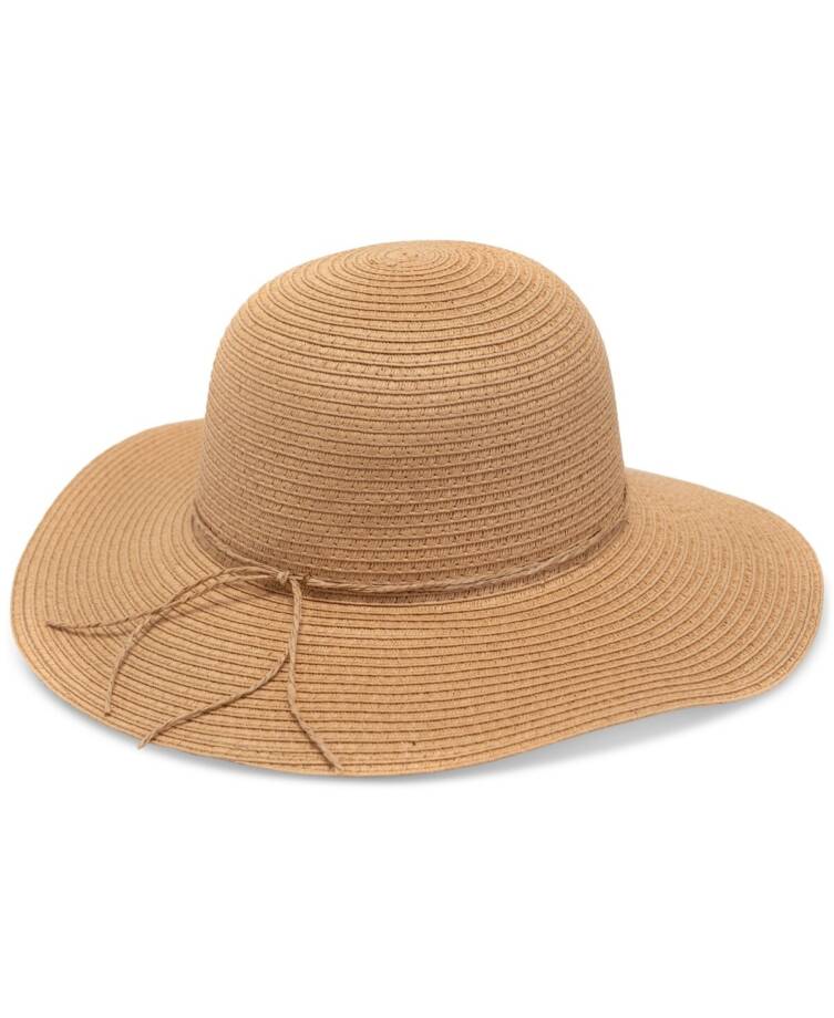 Style & Co Packable Paper Floppy Hat Women's One Size Tan