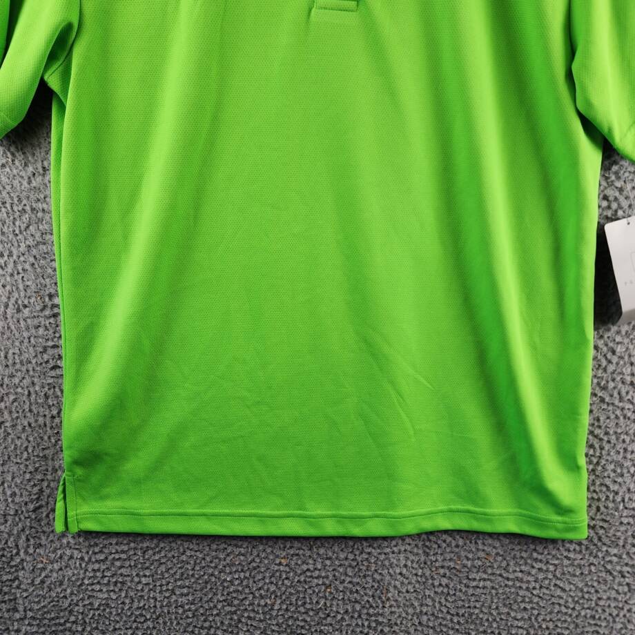 PGA Tour Airflux Mesh Golf Short Sleeve Polo Shirt Men's M Green Flash Pullover