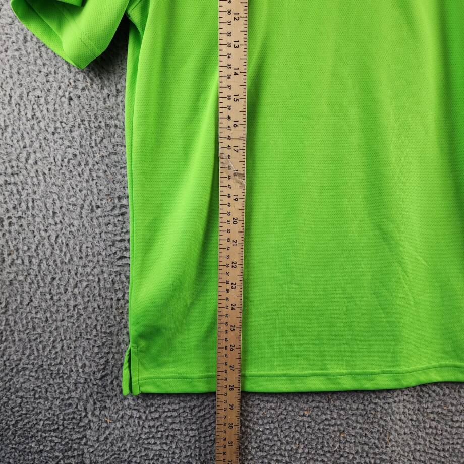 PGA Tour Airflux Mesh Golf Short Sleeve Polo Shirt Men's M Green Flash Pullover
